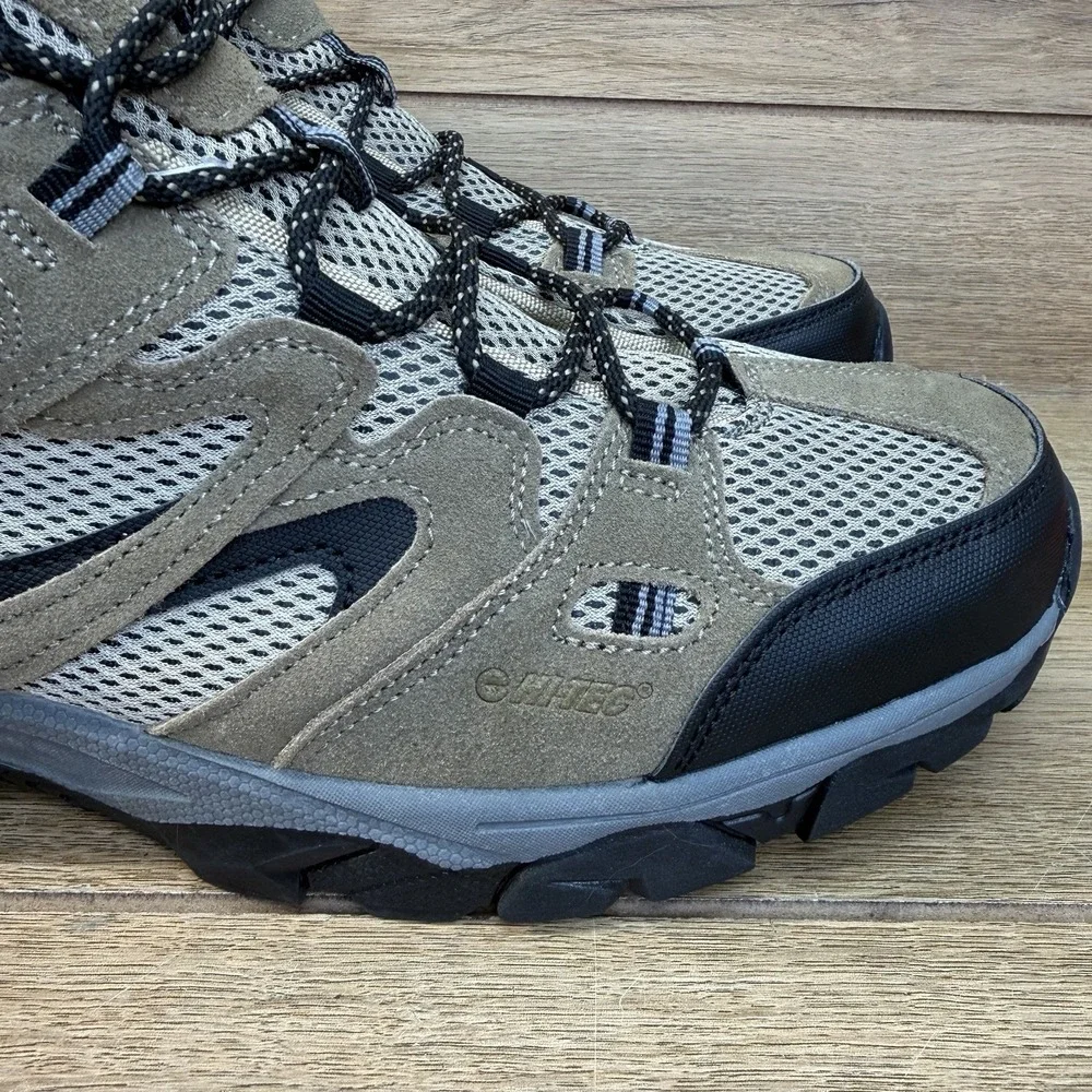 Hi-Tec Mens Ht Ravus Mid Hiking Ankle Boots US 13 EU 46 Taupe Waterproof NWOB